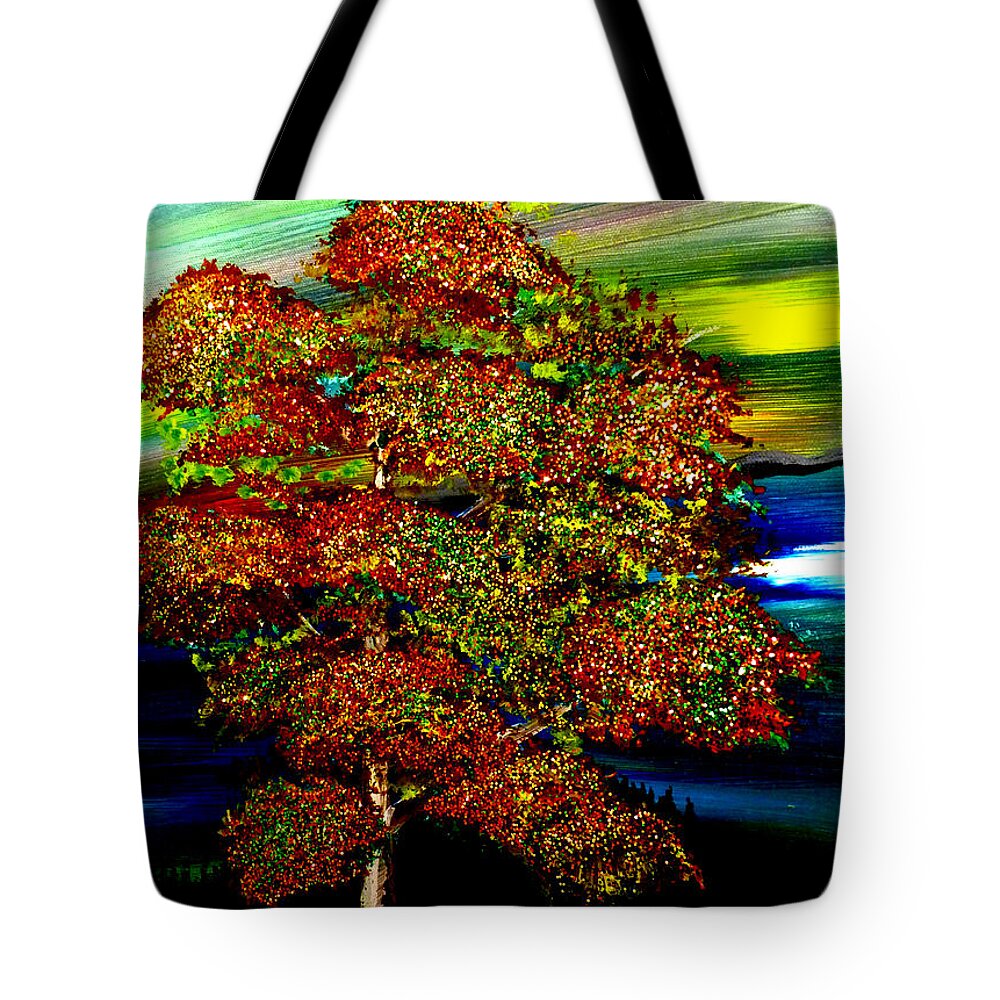 Wishing Tree. Make A Wish Tote Bag featuring the painting The WISHING Tree by Pj LockhArt