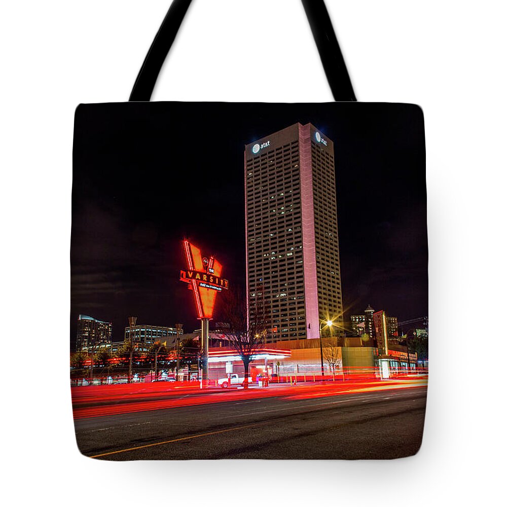 Atlanta Tote Bag featuring the photograph The World Famous Varsity by Kenny Thomas