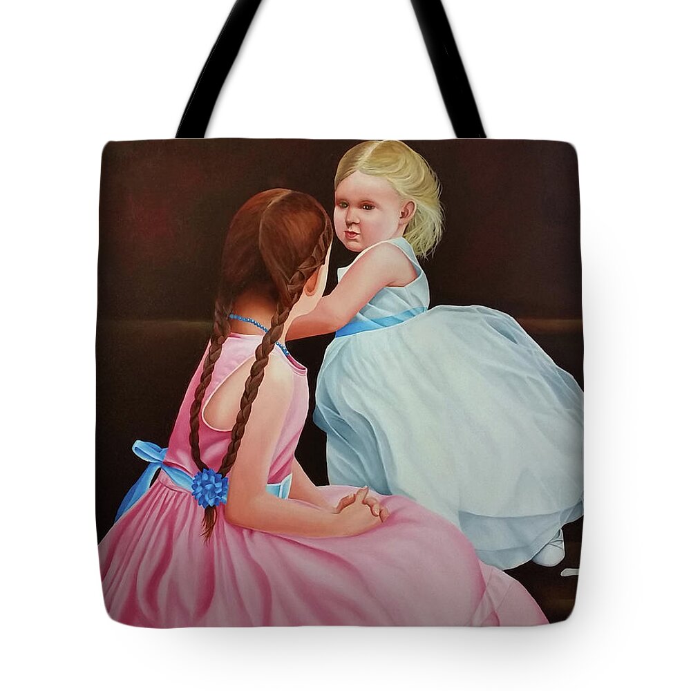 Children Tote Bag featuring the painting The Youngest Bridesmaid by Vic Ritchey