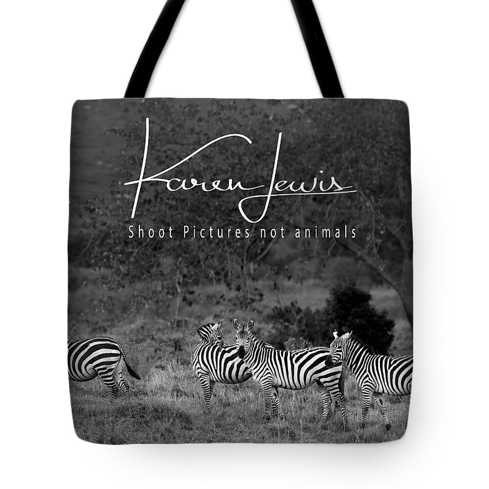 Masai Mara Tote Bag featuring the photograph The Zebra Tree by Karen Lewis