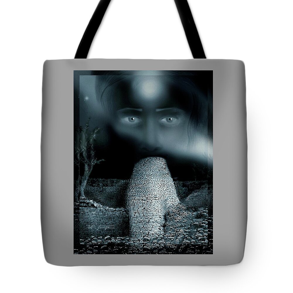 Ruins Tote Bag featuring the mixed media The Great Zimbabwe Ruins Mystery by Hartmut Jager