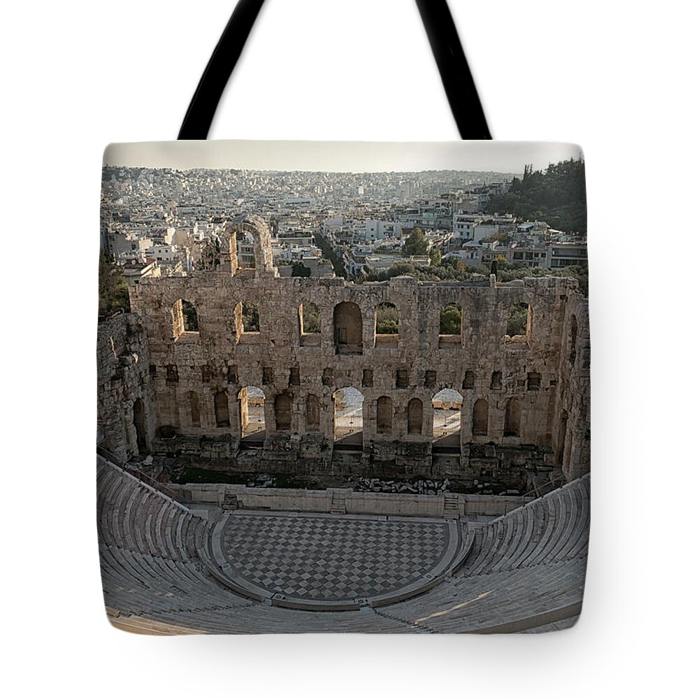Fallen Tote Bag featuring the photograph Theater of Herodes Atticus by Travis Rogers