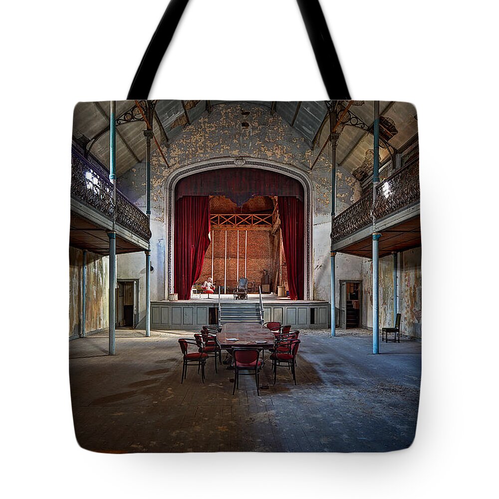 Abandoned Tote Bag featuring the photograph Theatre Scene - Urban Decay by Dirk Ercken