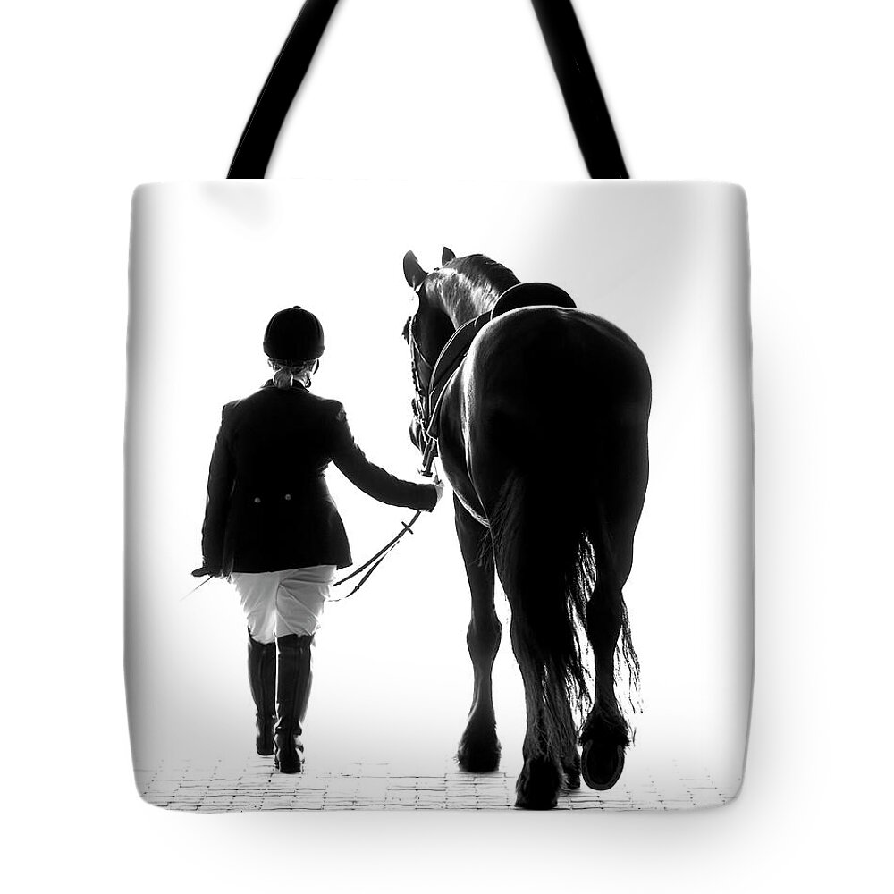 Horse And Rider Tote Bags