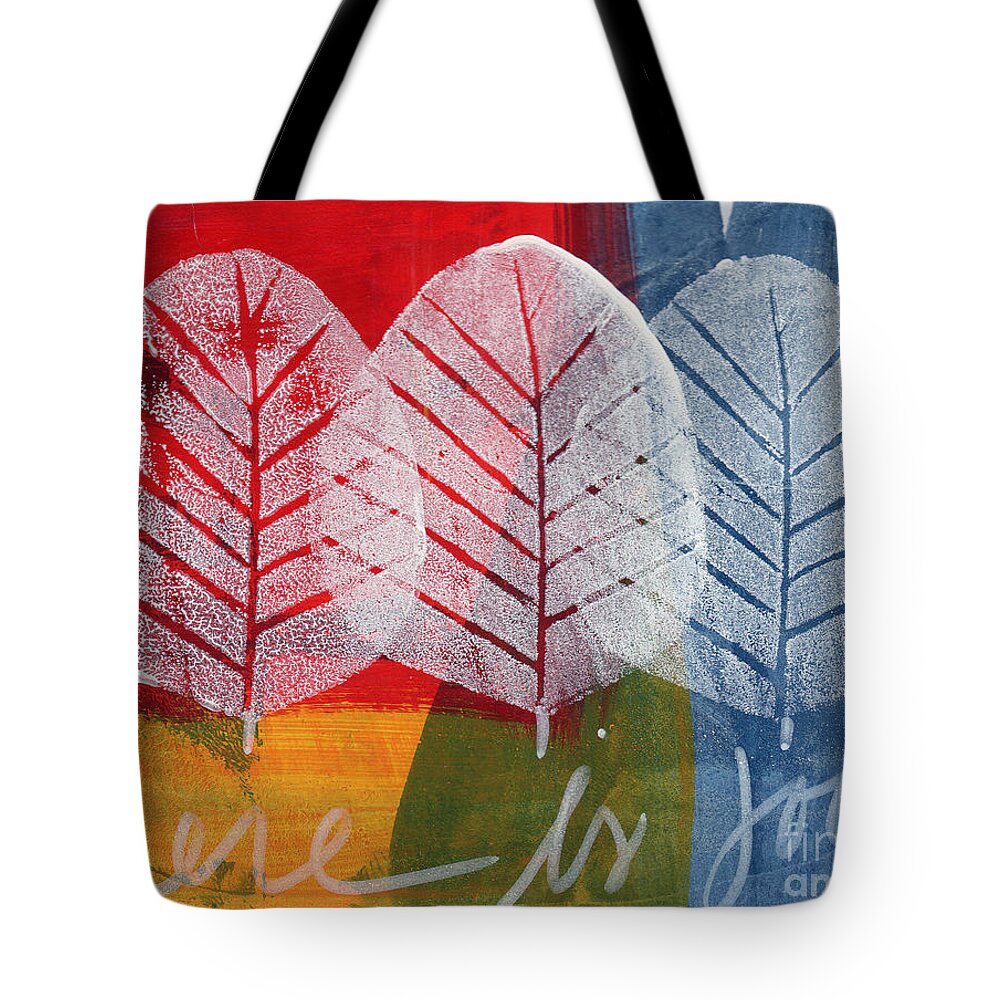 Abstract Tote Bag featuring the painting There Is Joy by Linda Woods