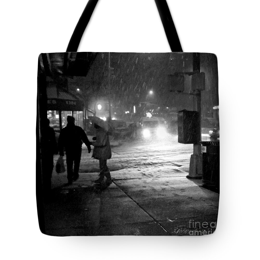 Winter Tote Bag featuring the photograph Theres No Time Like Snow Time - Winter in New York by Miriam Danar
