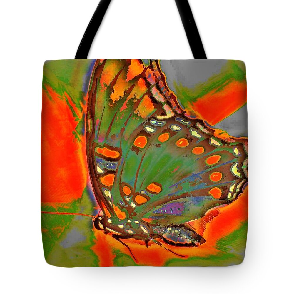Butterfly Tote Bag featuring the photograph Thermal Take Off by Andy Rhodes