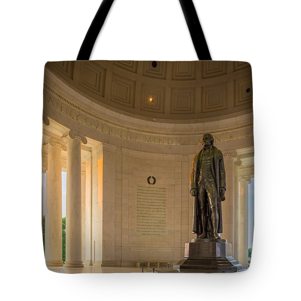 America Tote Bag featuring the photograph Thomas Jefferson by Inge Johnsson