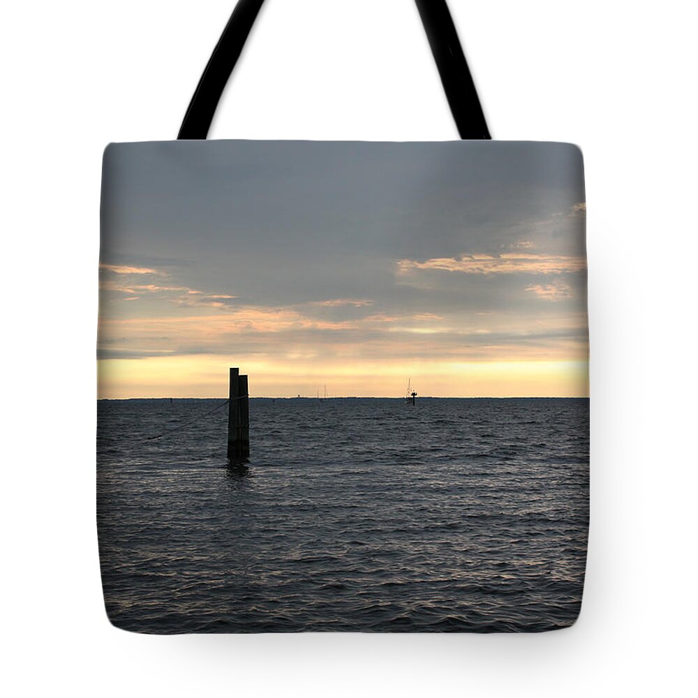 Thomas Tote Bag featuring the photograph Thomas Point - The Morning Sun over the Bay by Ronald Reid