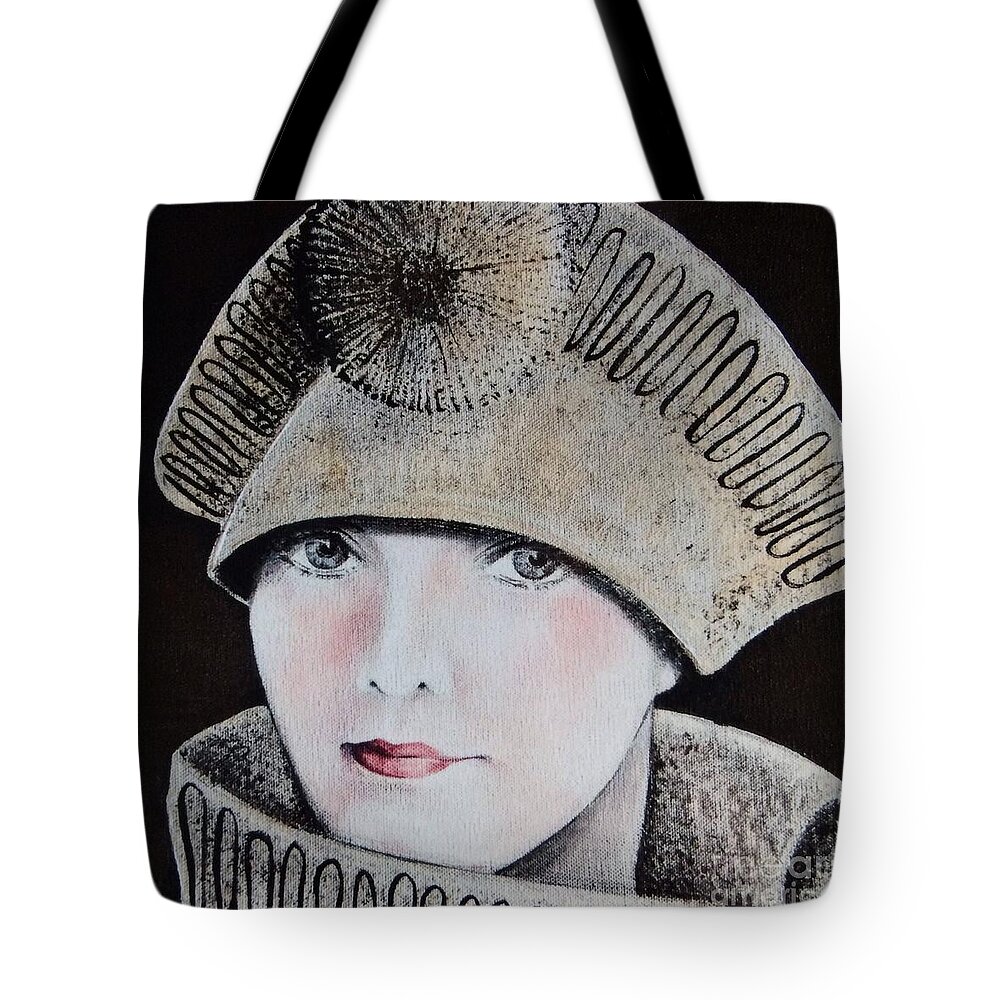 Flapper Tote Bag featuring the painting Those Irresistible Grays by Barbara Chase