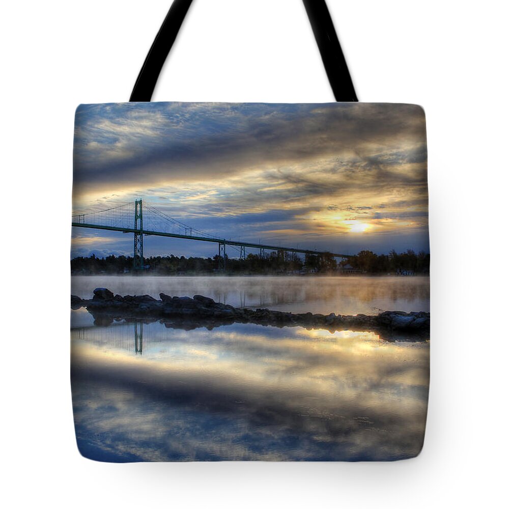 Thousand Islands Tote Bag featuring the photograph Thousand Islands Bridge by Lori Deiter
