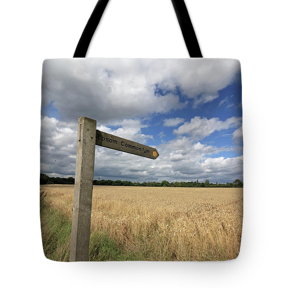The Way Home English Countryside Tote Bag featuring the photograph Through English Countryside by Julia Gavin