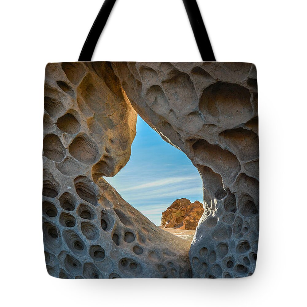 Landscape Tote Bag featuring the photograph Through the Eye of the Needle by Constance Puttkemery