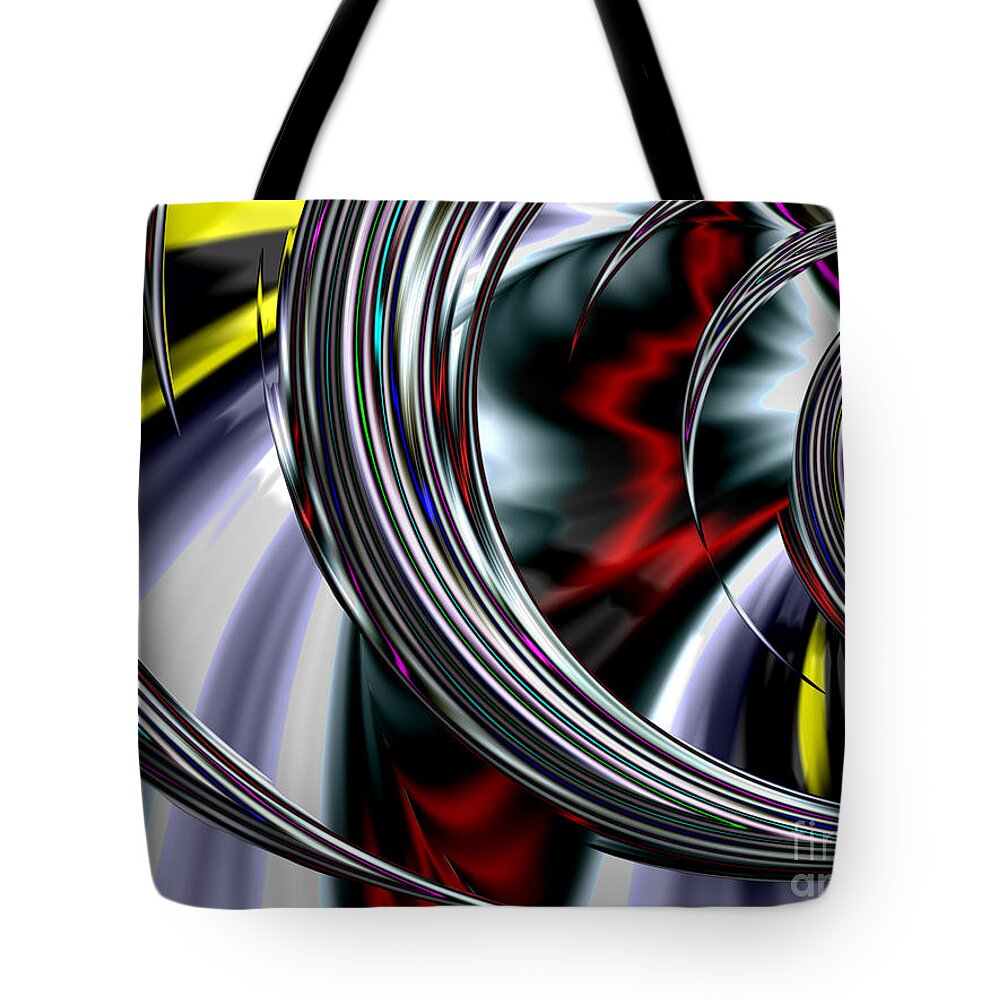 Art Tote Bag featuring the digital art Through the glass by Vix Edwards