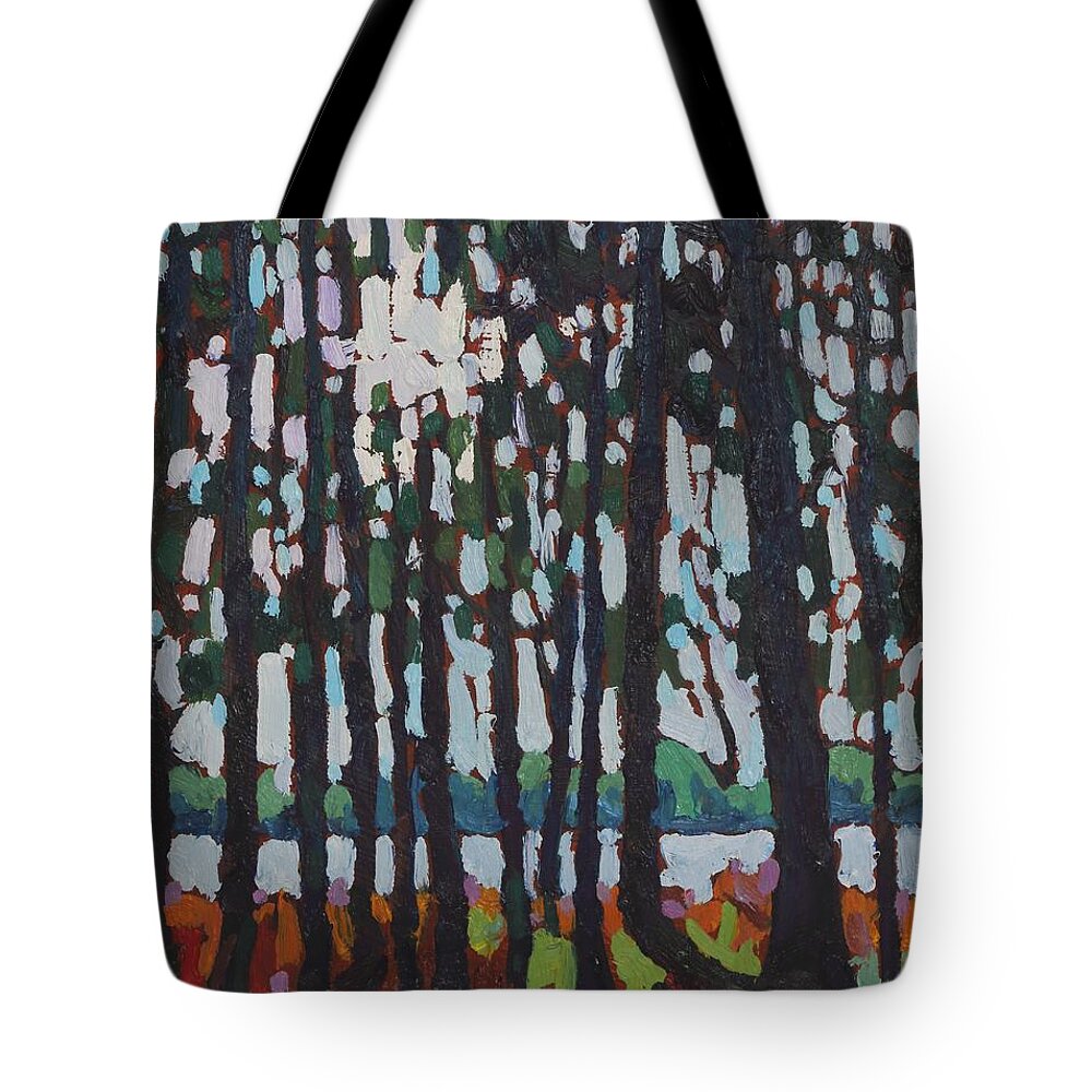 2044 Tote Bag featuring the painting Through the Opinicon Forest by Phil Chadwick