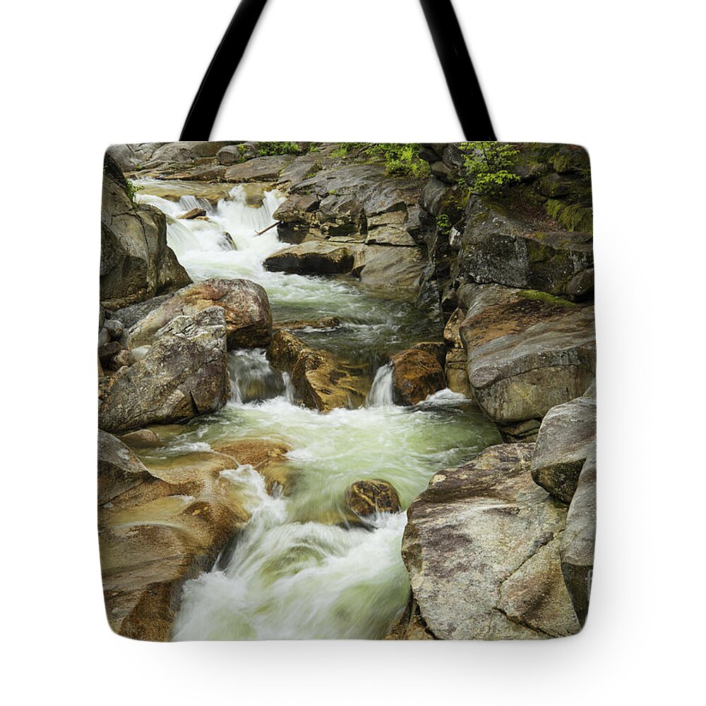 River Tote Bag featuring the photograph Through the Rocks by Alana Ranney
