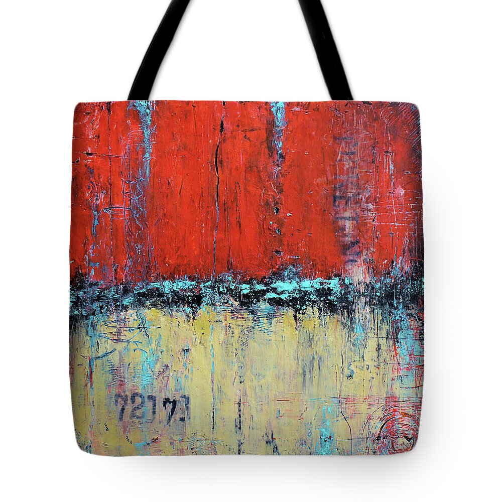 Urban Art Tote Bag featuring the mixed media Ticket No. 72173 by Patricia Lintner