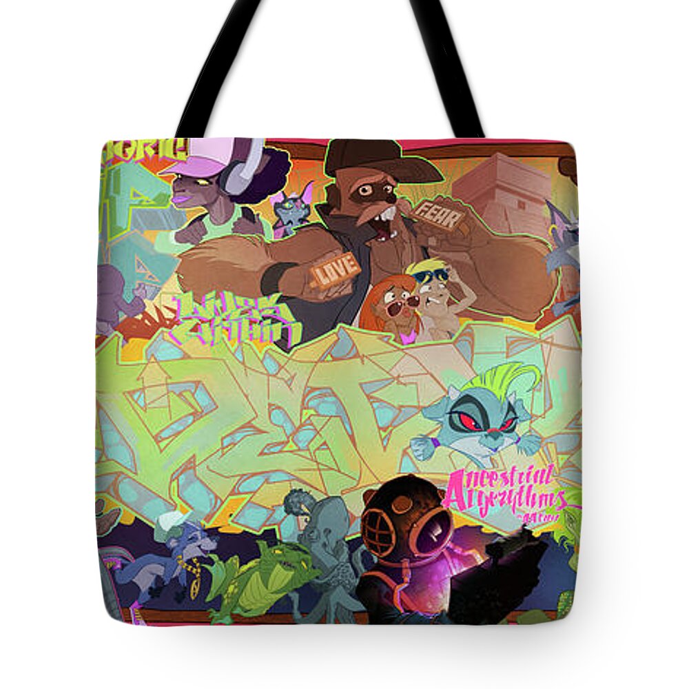 Surf Tote Bag featuring the digital art Tidal Recall 2 by Nelson Dedos Garcia