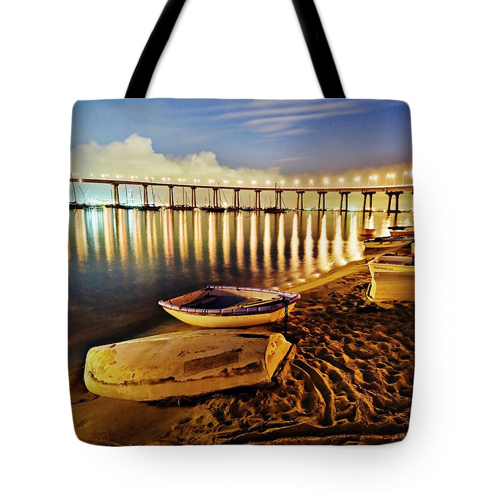 Coronado Tote Bag featuring the photograph Tidelands Taxis by Dan McGeorge