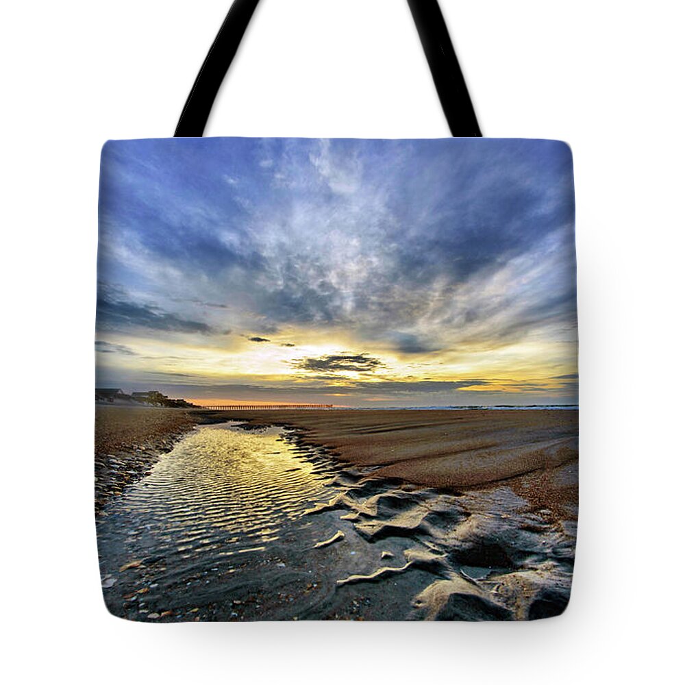 Sunrise Tote Bag featuring the photograph Tides by DJA Images
