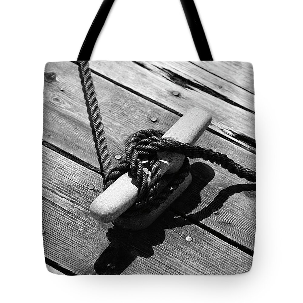 Denise Bruchman Tote Bag featuring the photograph Tie Off by Denise Bruchman