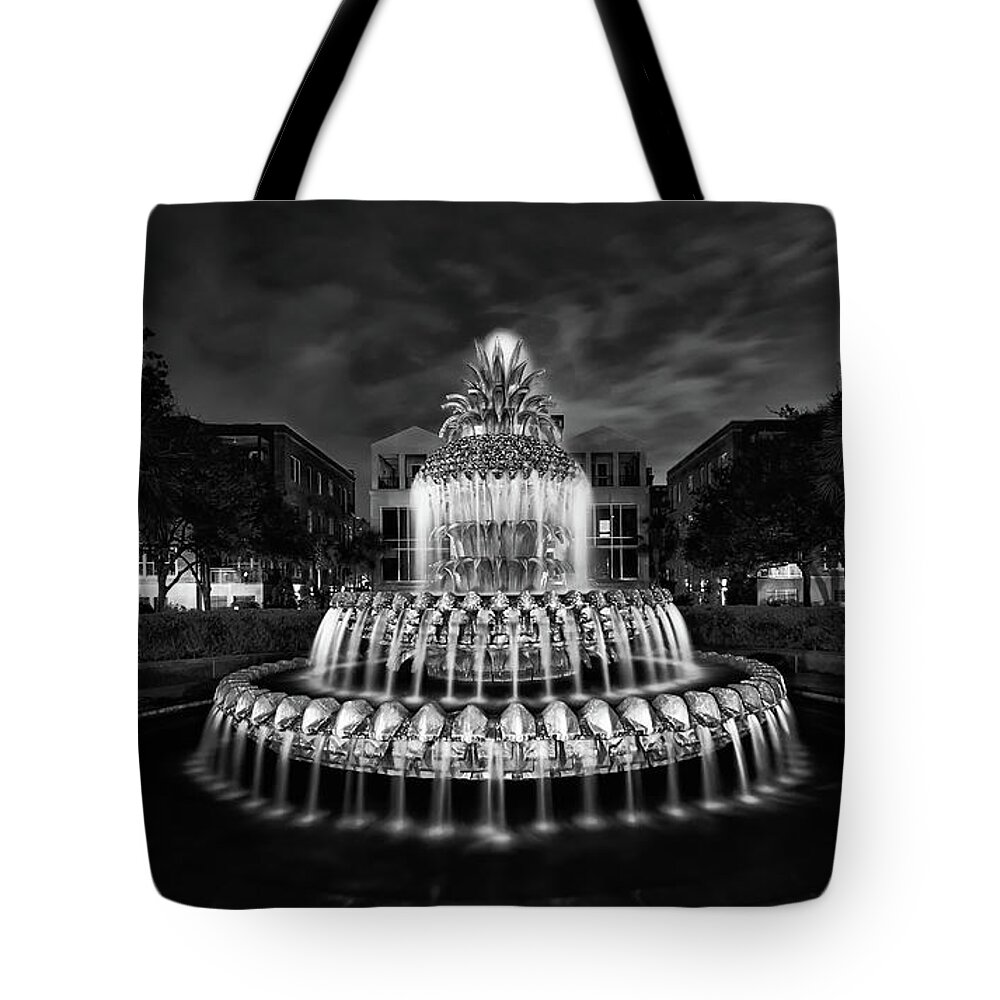 Charleston Fountain Tote Bag featuring the photograph Luminescence 2 by Norma Brandsberg
