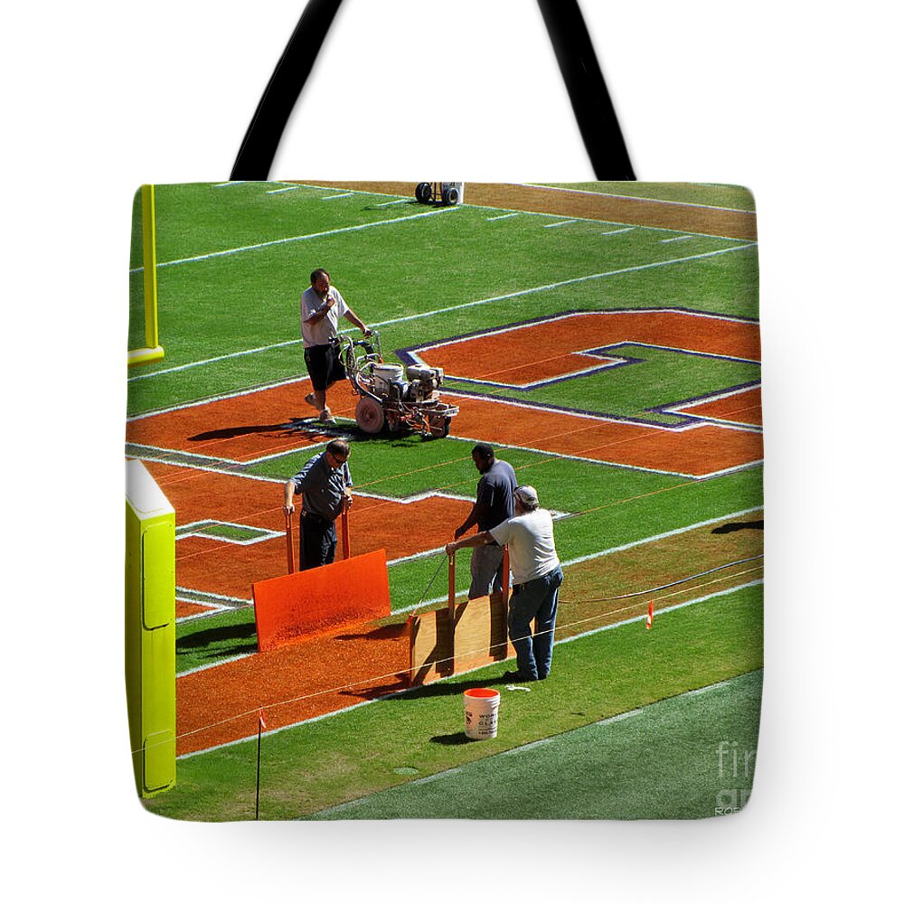 Rob Seel Tote Bag featuring the photograph Tiger Stripers by Robert M Seel