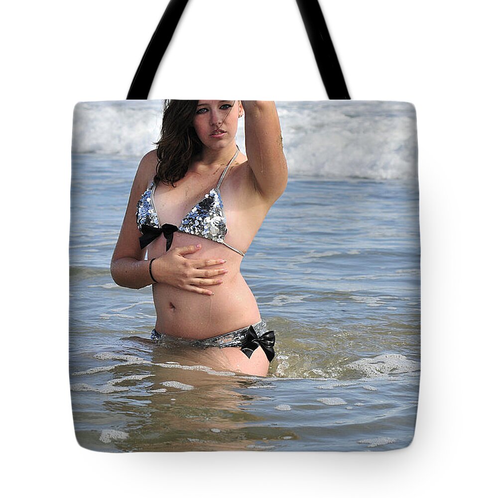Girl Tote Bag featuring the photograph Time for a Swim by Robert WK Clark