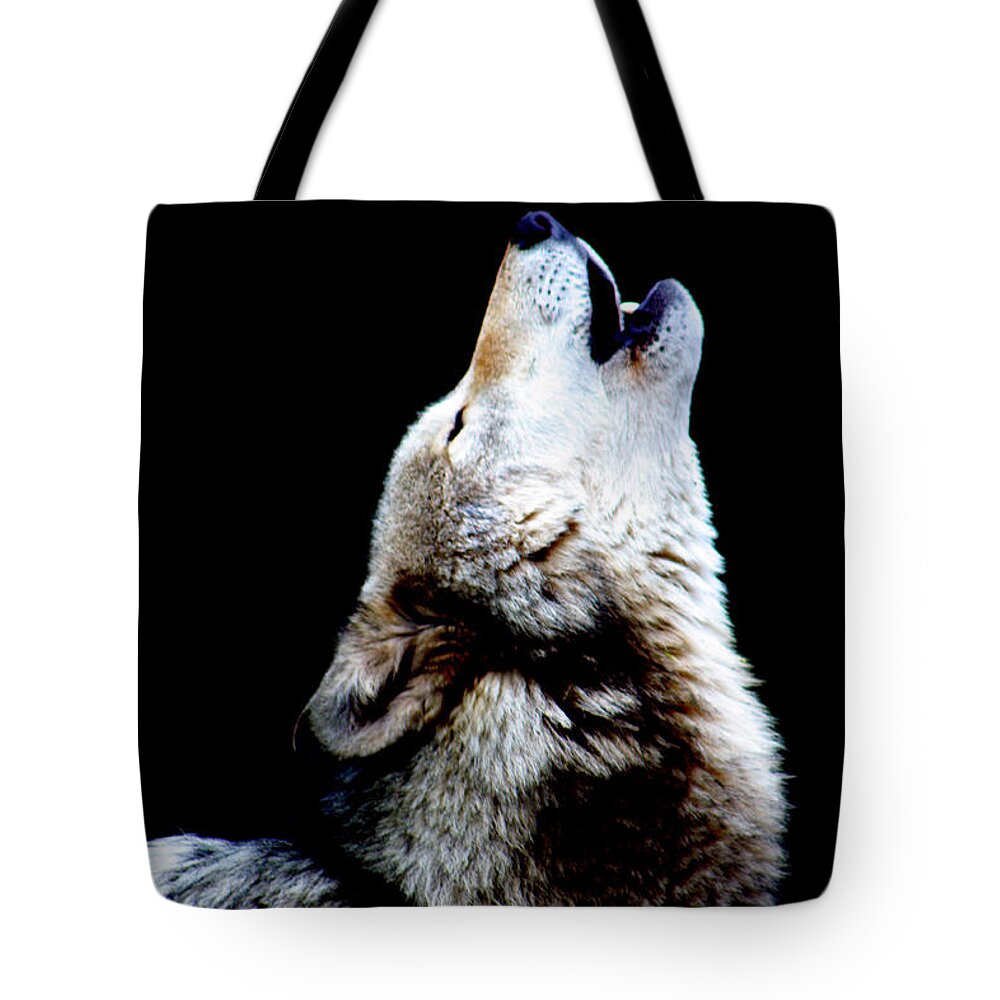 Wolf Tote Bag featuring the photograph Time to Howl by Nick Gustafson