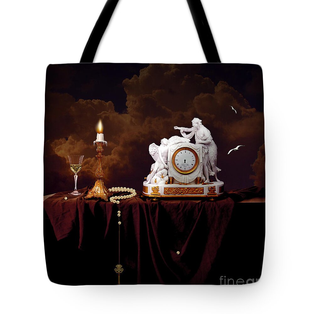 Angels Tote Bag featuring the digital art Tired Angels by Alexa Szlavics