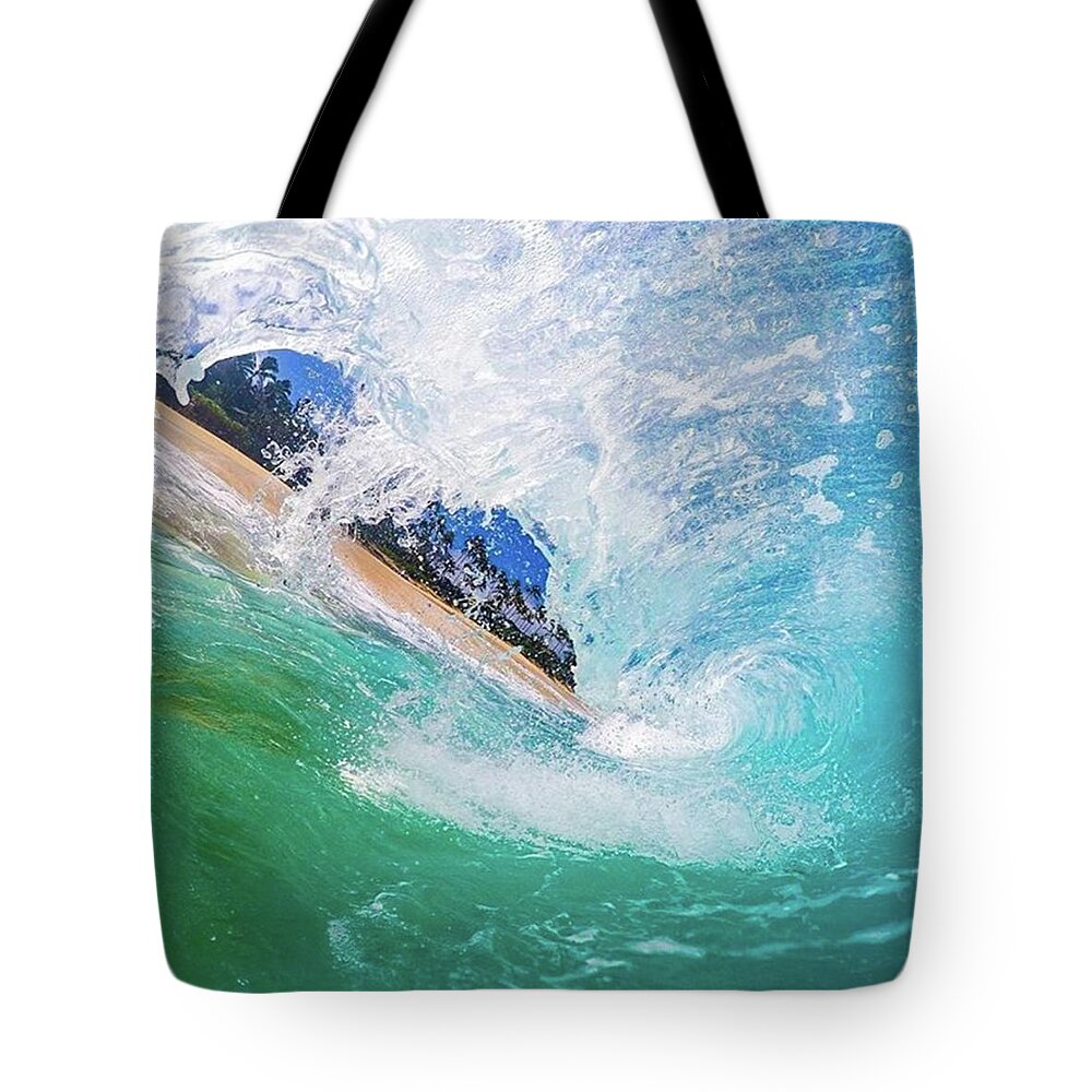 Surf Tote Bag featuring the photograph Storm From Hawaii by Fabio Marques