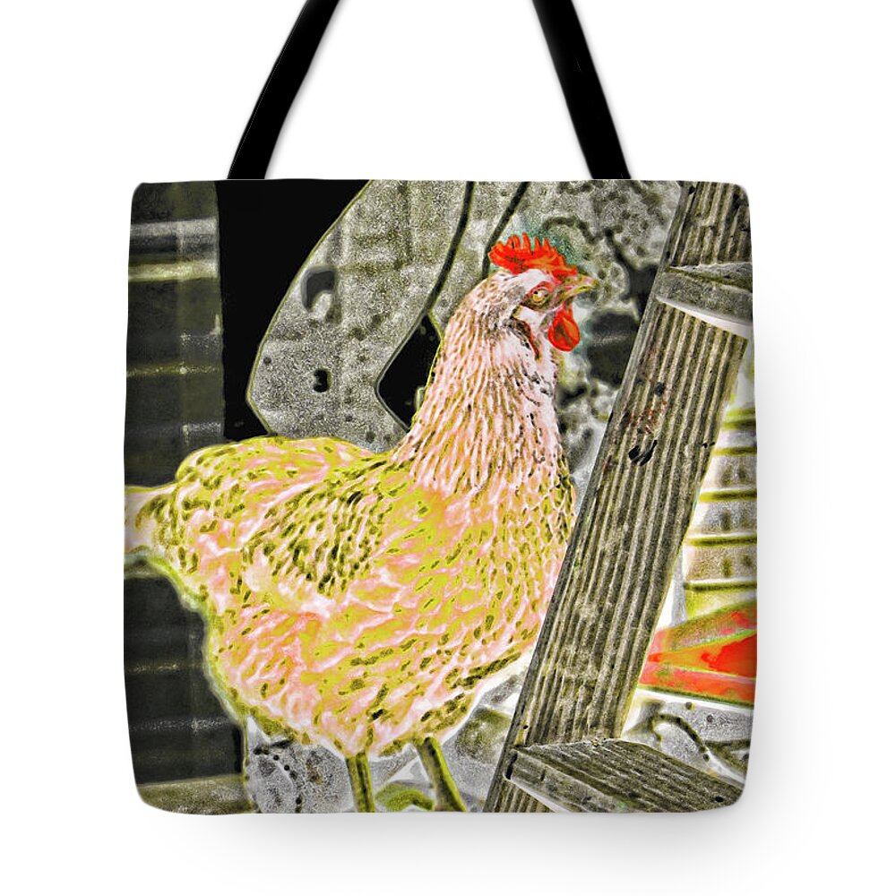 Corporate Ladder Tote Bag featuring the photograph To Climb the Corporate Ladder . . . by Gina O'Brien