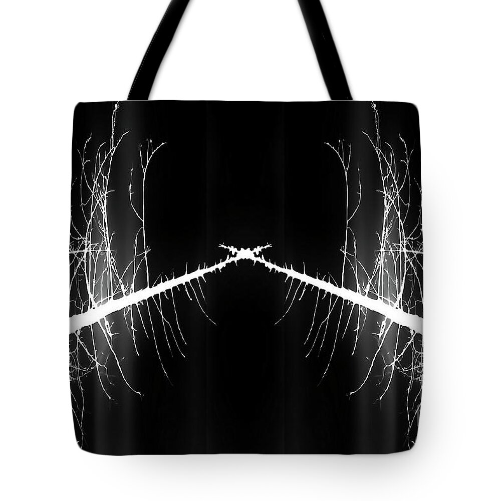 Digital Altered Photo Tote Bag featuring the digital art To the Crossroads by Tim Richards
