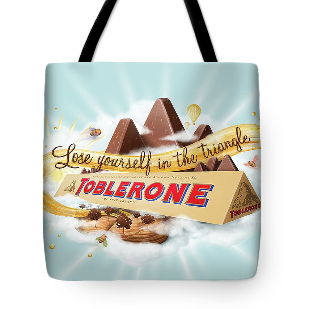 Toblerone Tote Bag featuring the digital art Toblerone by Maye Loeser
