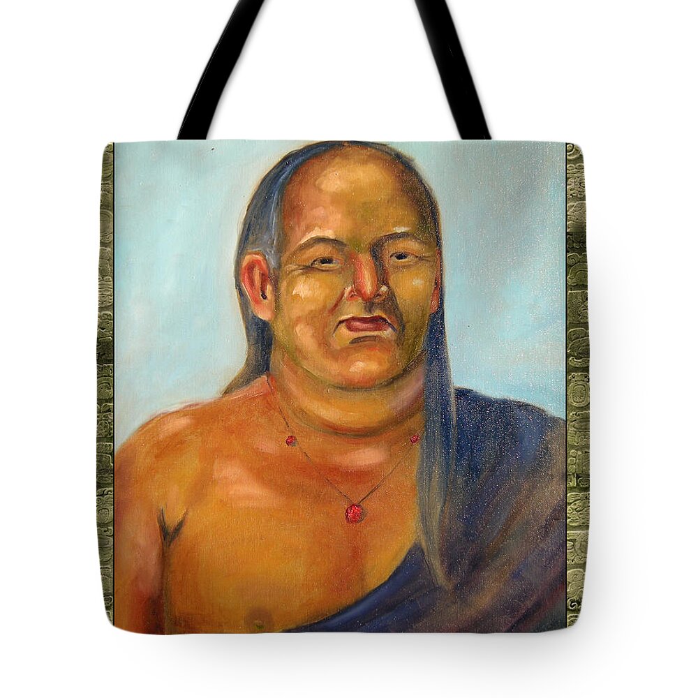 Tochtli Tote Bag featuring the painting Tochtli Illustration by Lilibeth Andre