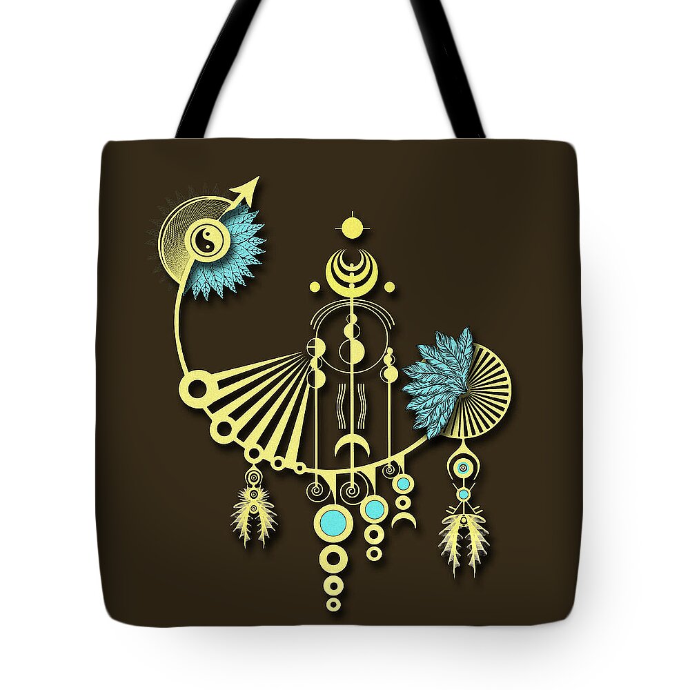 Abstract Tote Bag featuring the digital art Tock by Deborah Smith