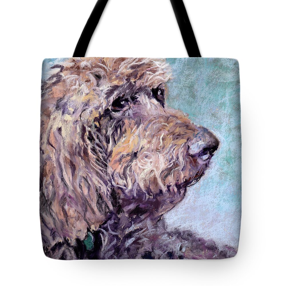 Labradoodle Tote Bag featuring the painting Token by Julie Maas