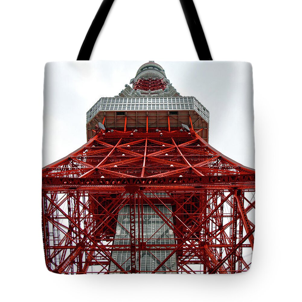 Tokyo Tower Tote Bag featuring the photograph Tokyo Tower by Mitch Cat