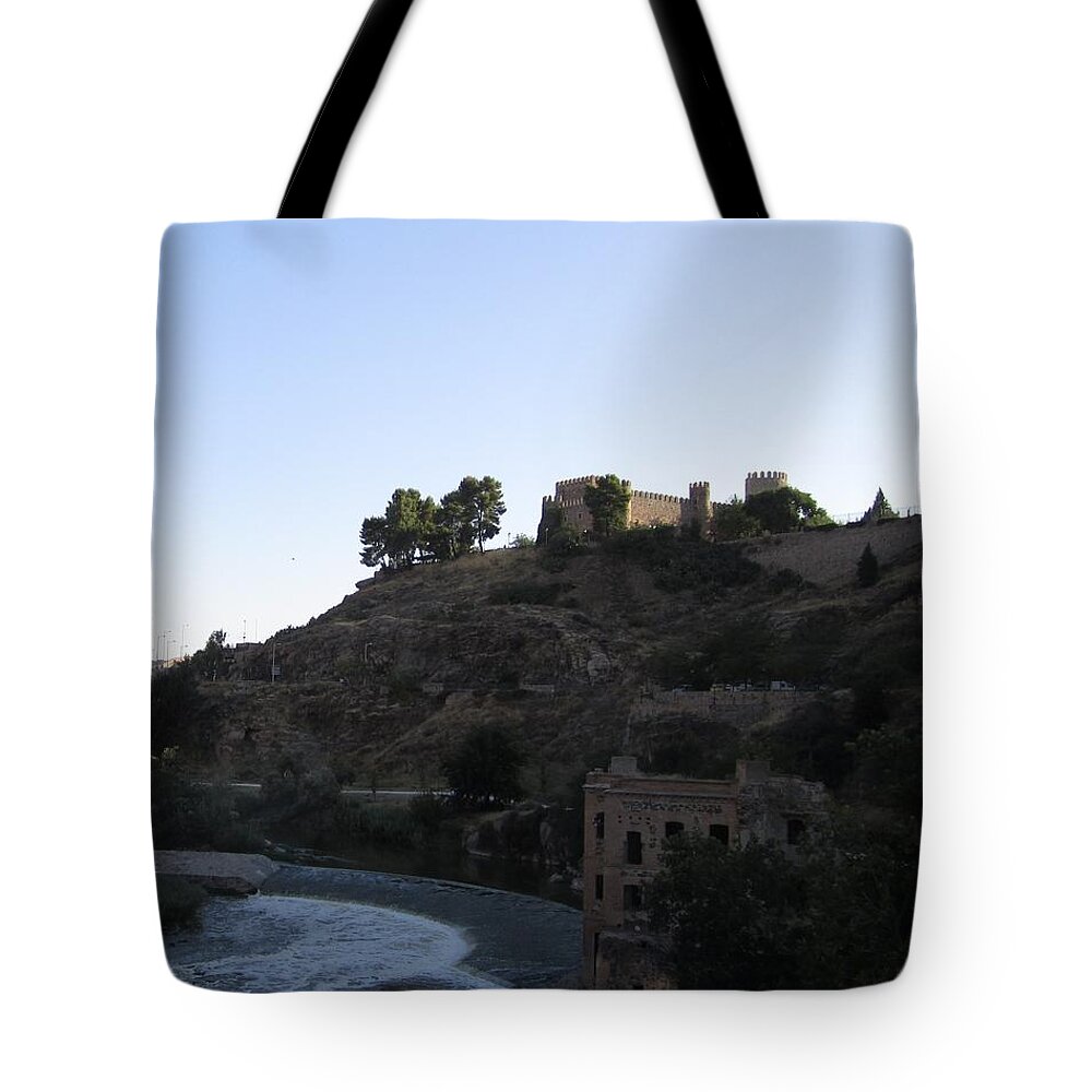 Toledo Tote Bag featuring the photograph Toledo Castle by John Shiron