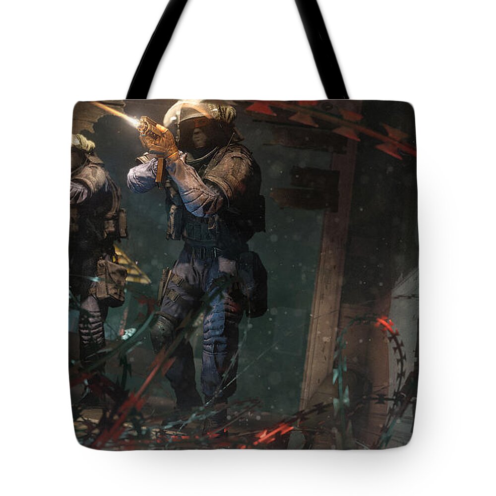 Tom Clancy's Rainbow Six Siege Tote Bag featuring the digital art Tom Clancy's Rainbow Six Siege by Super Lovely
