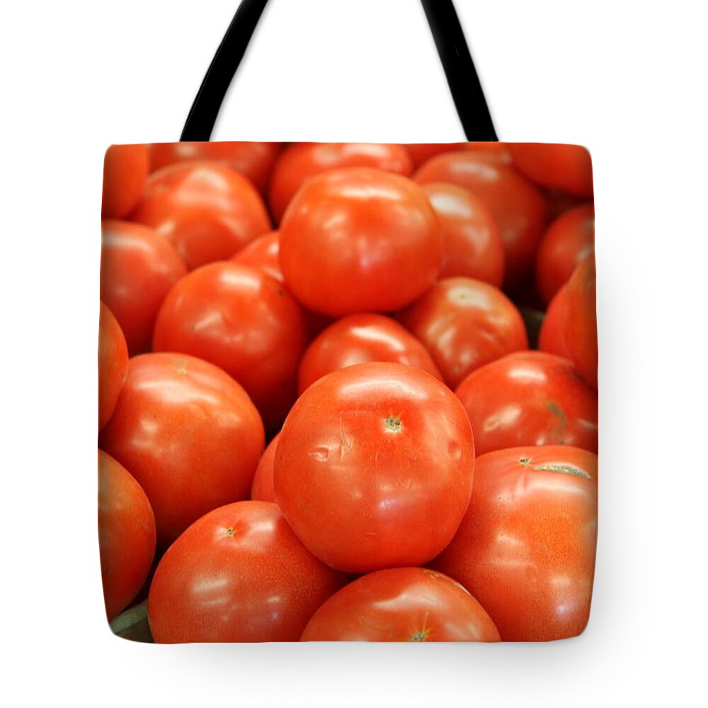 Food Tote Bag featuring the photograph Tomatoes 247 by Michael Fryd