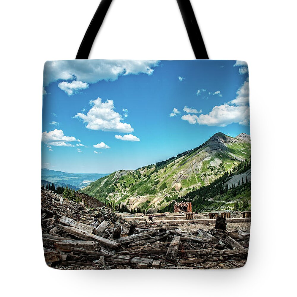 Tomboy Mine Ghost Town Tote Bag featuring the photograph Tomboy Mine Ghost Town by George Buxbaum