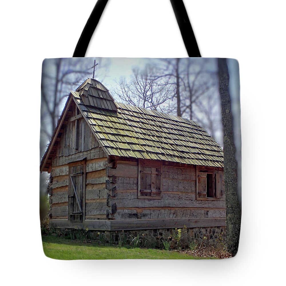 Country Tote Bag featuring the photograph Tom's Country Church and School by Nicole Angell