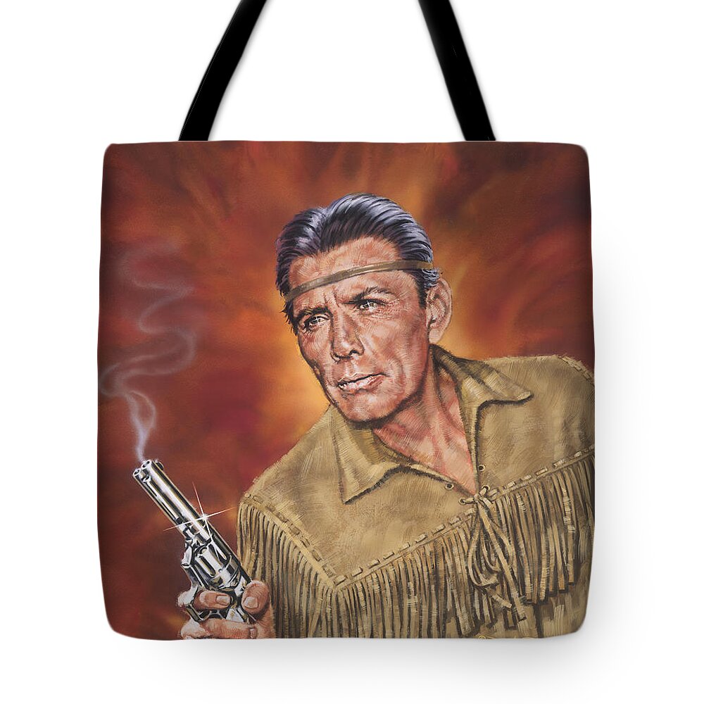 Portraits Tote Bag featuring the painting Tonto - Jay Silverheels by Dick Bobnick