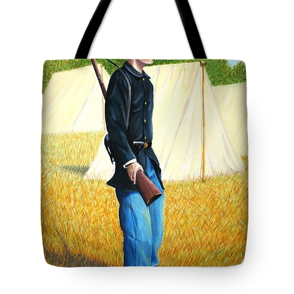 Figure Tote Bag featuring the painting Too Young by Stacy C Bottoms