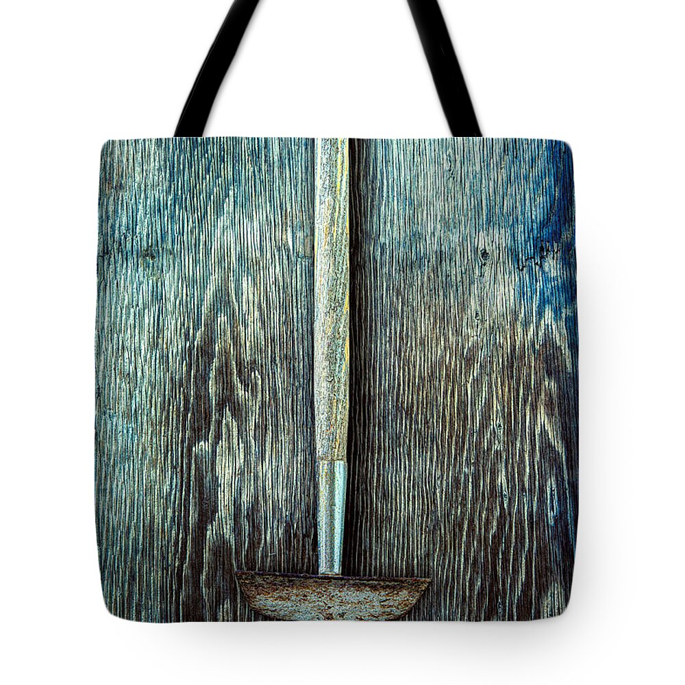 Ground Tote Bag featuring the photograph Tools On Wood 55 by YoPedro