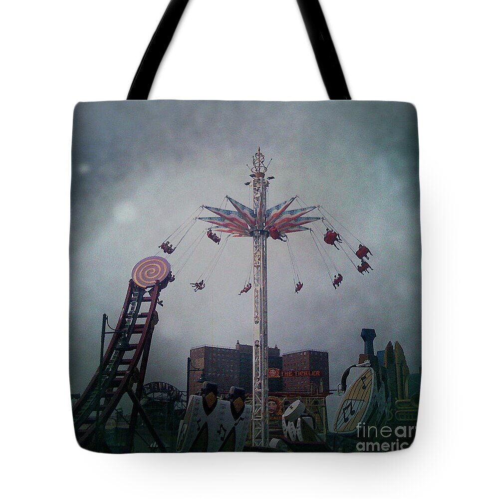 Coney Island Tote Bag featuring the photograph Top of the World by Onedayoneimage Photography