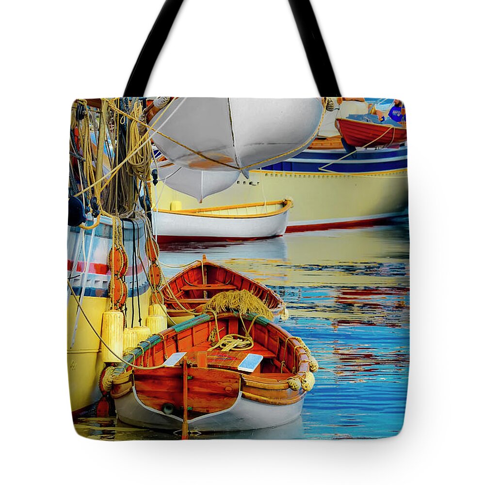 Life Boats Tote Bag featuring the photograph Top Shelf by Jeff Cooper