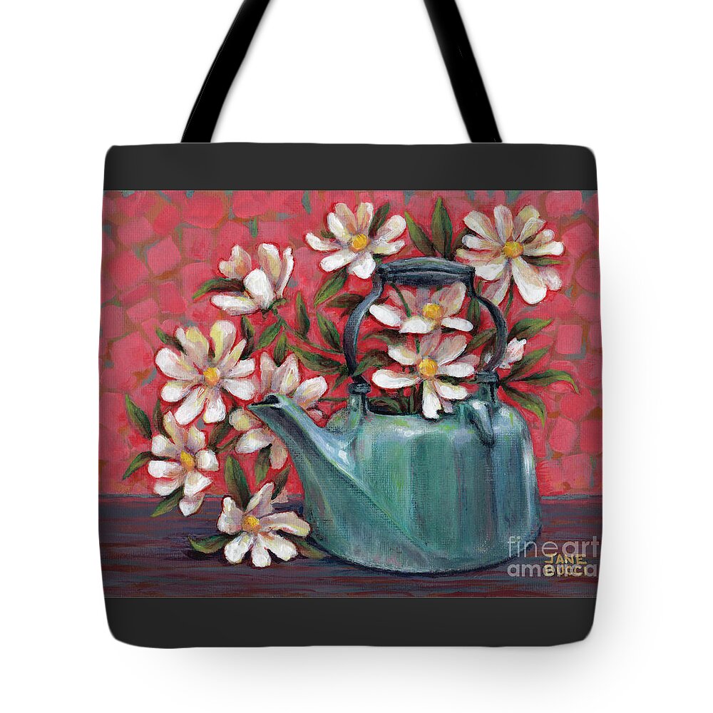Still Life Tote Bag featuring the painting Topless with Daisies by Jane Bucci