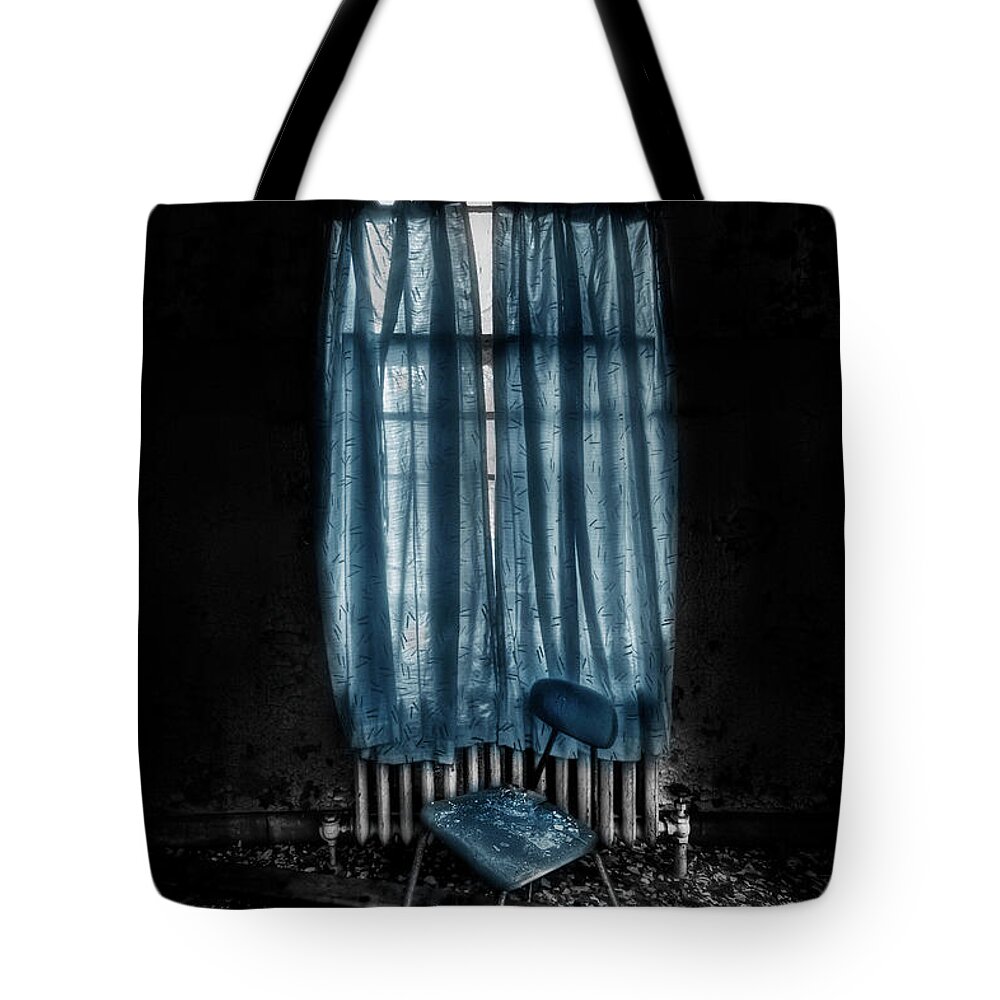 Chair Tote Bag featuring the photograph Tormented In Grace by Evelina Kremsdorf